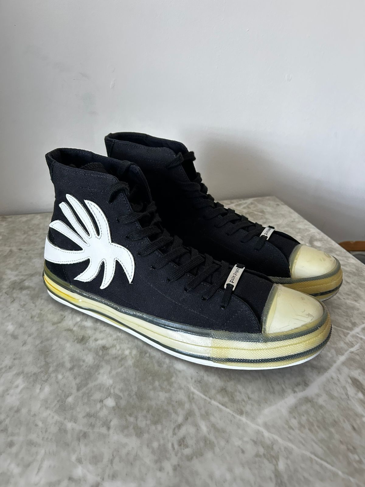 Palm Angels Palm Angels sneakers vulcanized high top black canvas Size US 9.5 / EU 42-43 - 2 Thumbnail