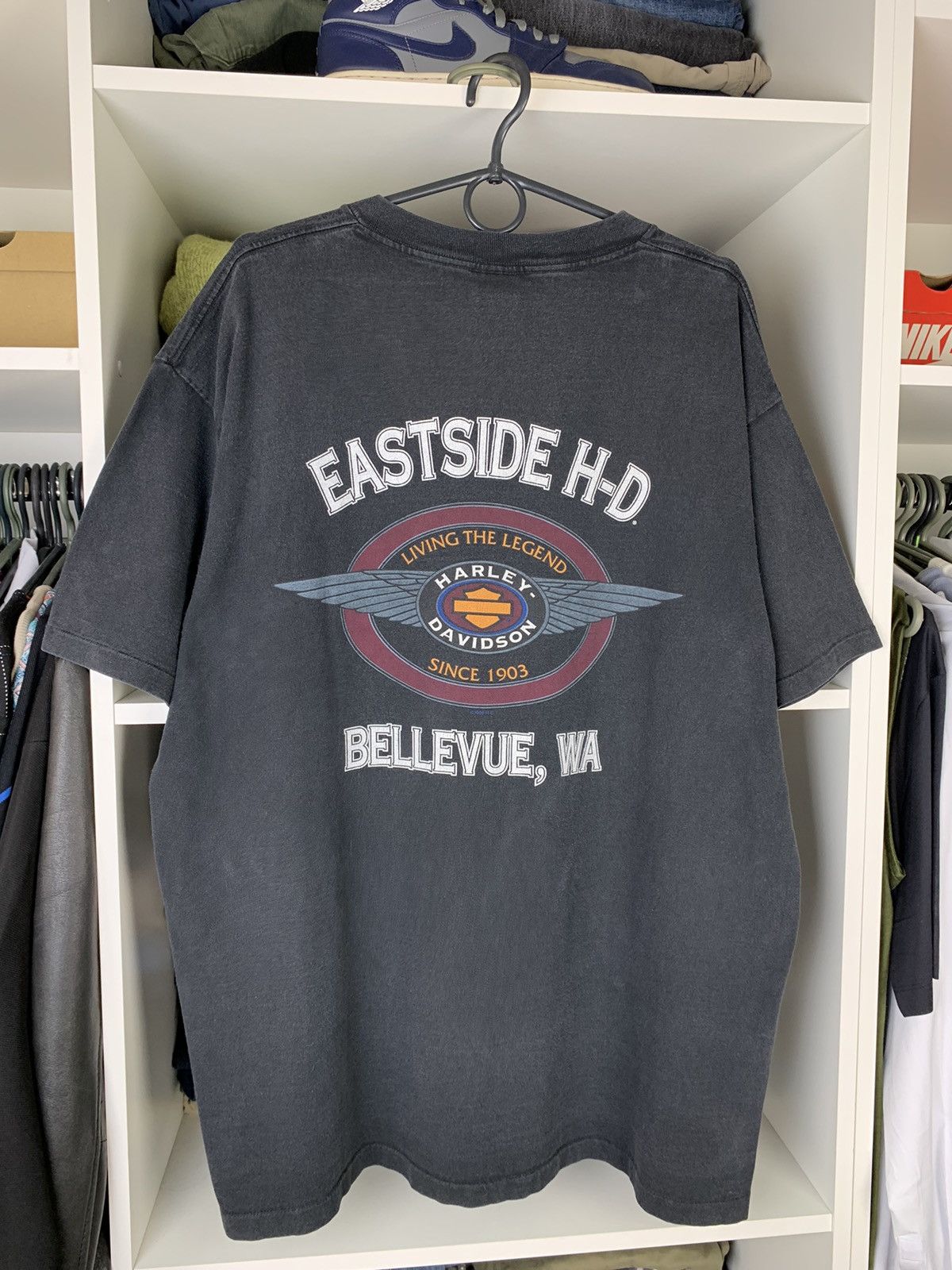 Harley Davidson × Vintage Vintage 90s Harley Davidson Faded Single Stitch T-shirt Size US XL / EU 56 / 4 - 2 Thumbnail