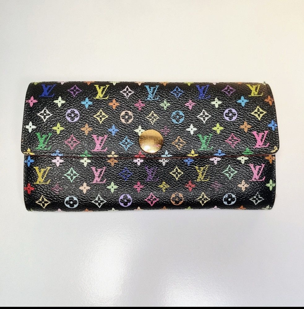 Louis Vuitton Louis Vuitton Murakami black multicolor long wallet Size ONE SIZE - 1 Thumbnail