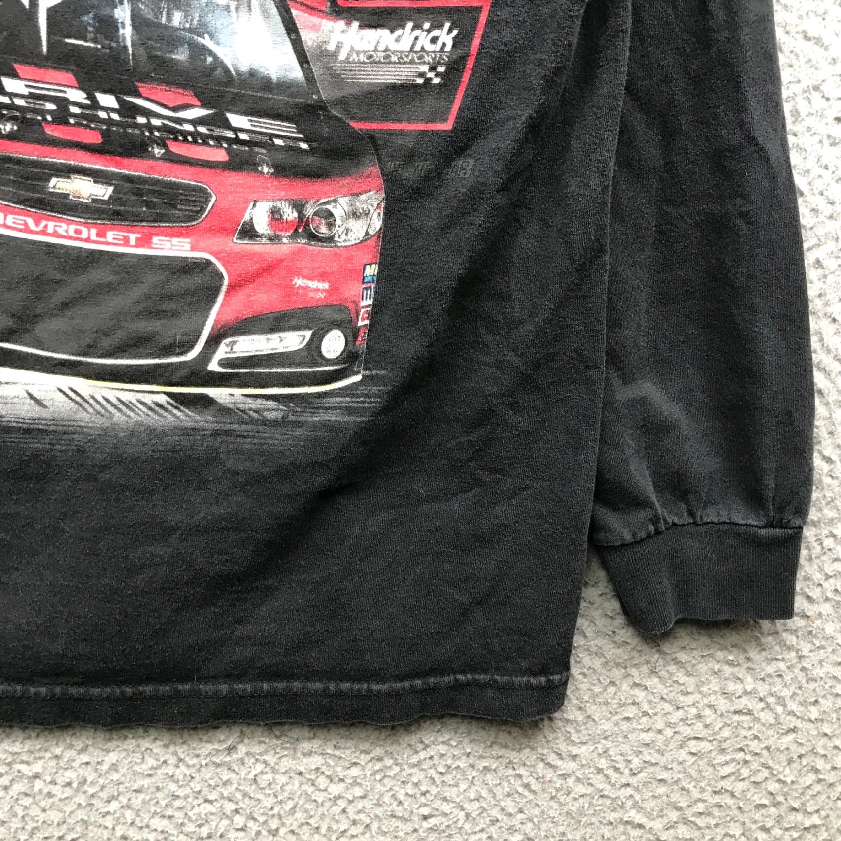NASCAR Nascar Jeff Gordon #24 Hendrick Motorsports T-Shirt Mens Medium Long Sleeve Crew Neck Graphic Black Red Size US M / EU 48-50 / 2 - 4 Thumbnail