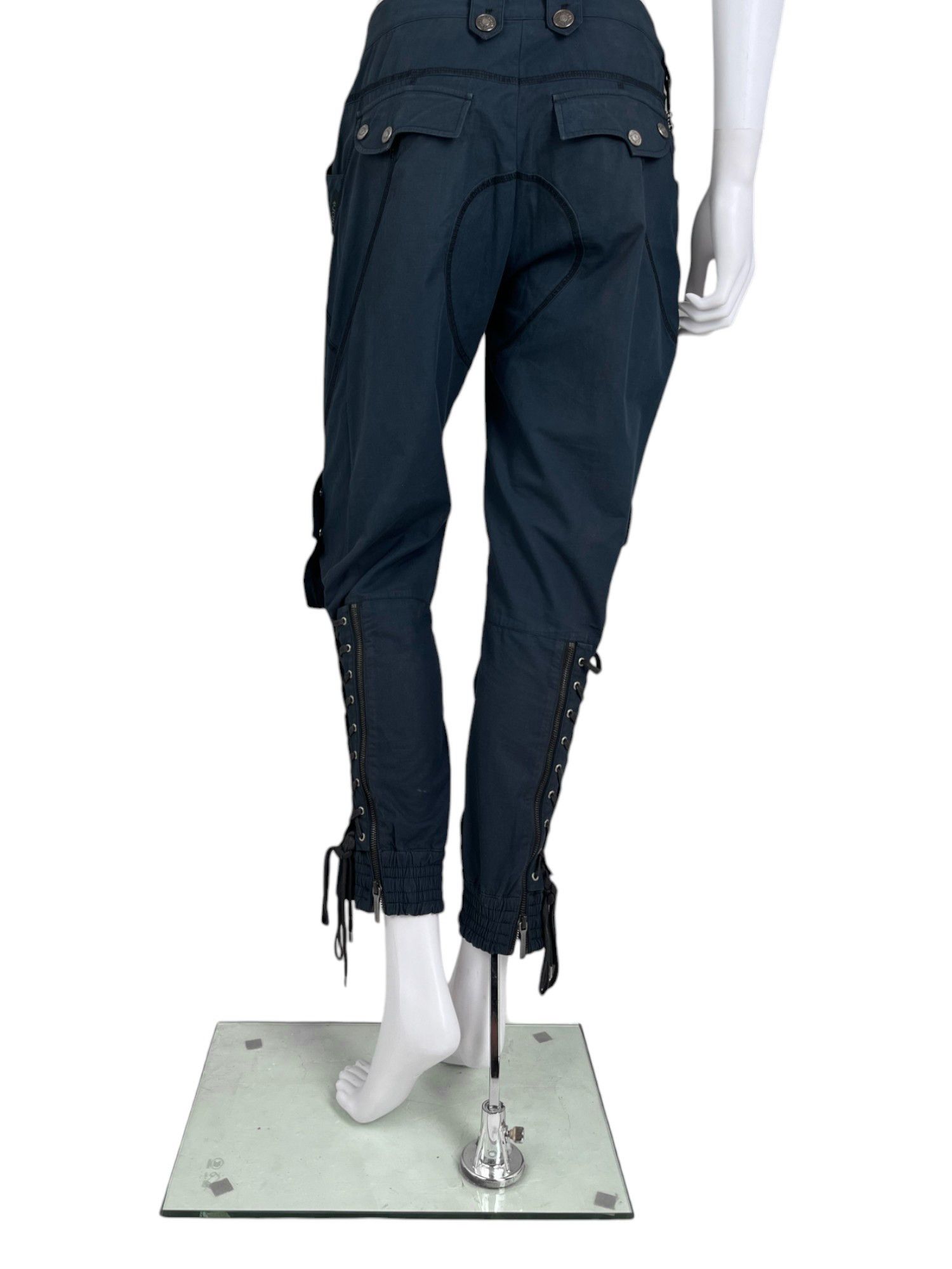 Dior by John Galliano S/S 2004 Bondage Blue Star Pants Size 28" / US 6 / IT 42 - 3 Thumbnail