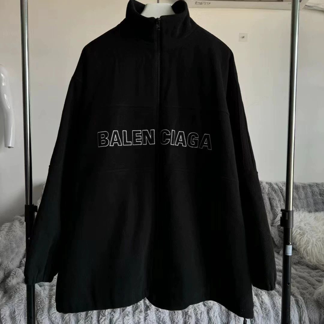 Balenciaga Balenciaga Black Wool Spliced Cotton Jacket Size US L / EU 52-54 / 3 - 1 Thumbnail