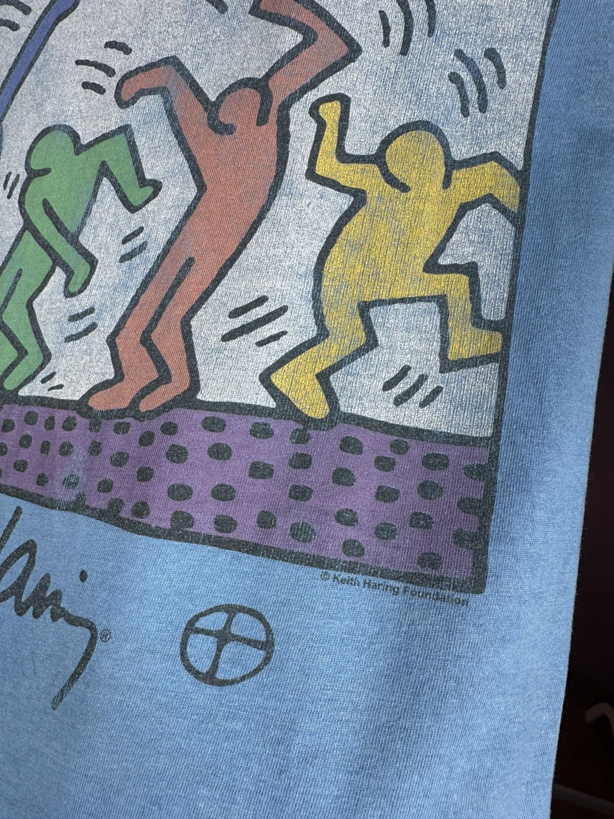 Junk Food Vintage Junk Food Keith Haring Dance Art T-Shirt Blue Logo Size US S / EU 44-46 / 1 - 11 Thumbnail