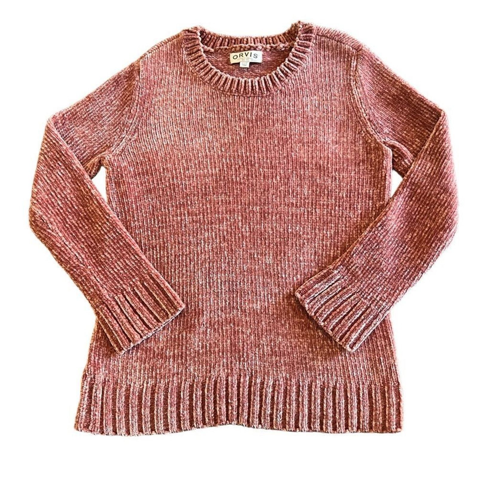 Orvis Orvis Classic Collection Sweater Womens Pink Ribbed Crewneck Size S / US 4 / IT 40 - 3 Thumbnail