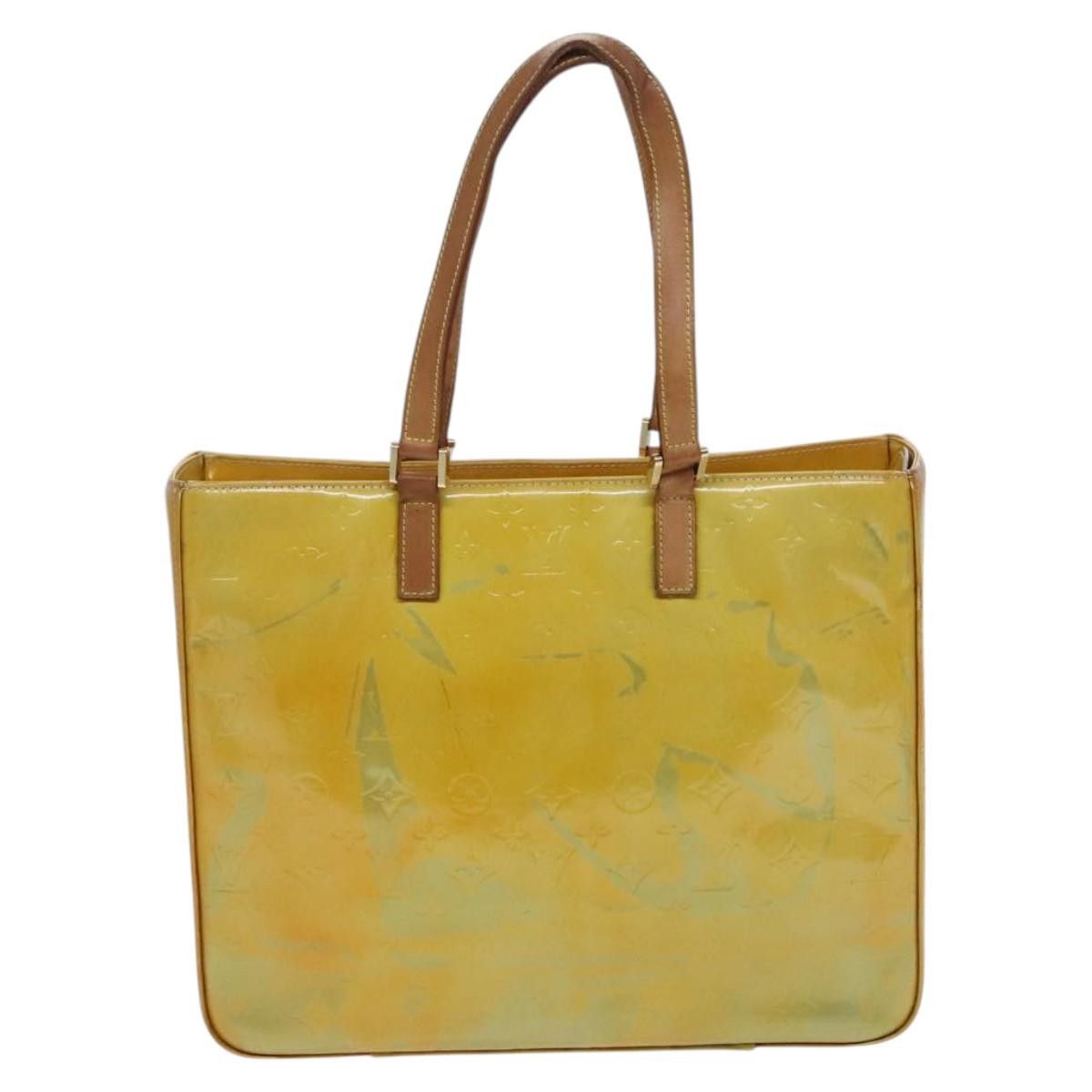 Louis Vuitton LOUIS VUITTON Monogram Vernis Columbus Tote Bag Gris M91028 Size ONE SIZE - 2 Thumbnail