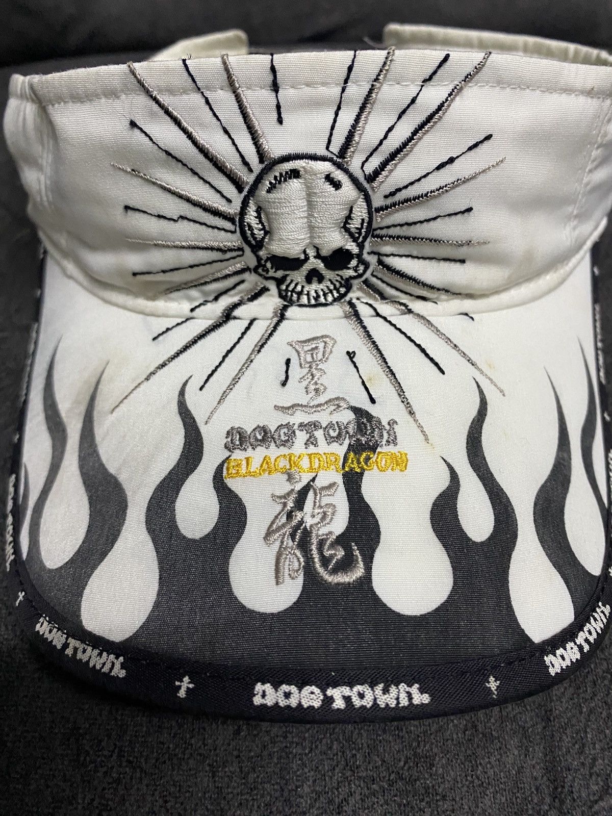Dogtown × Vintage Vintage DogTown Skull Embroidery Flames Half Cap Size ONE SIZE - 1 Thumbnail