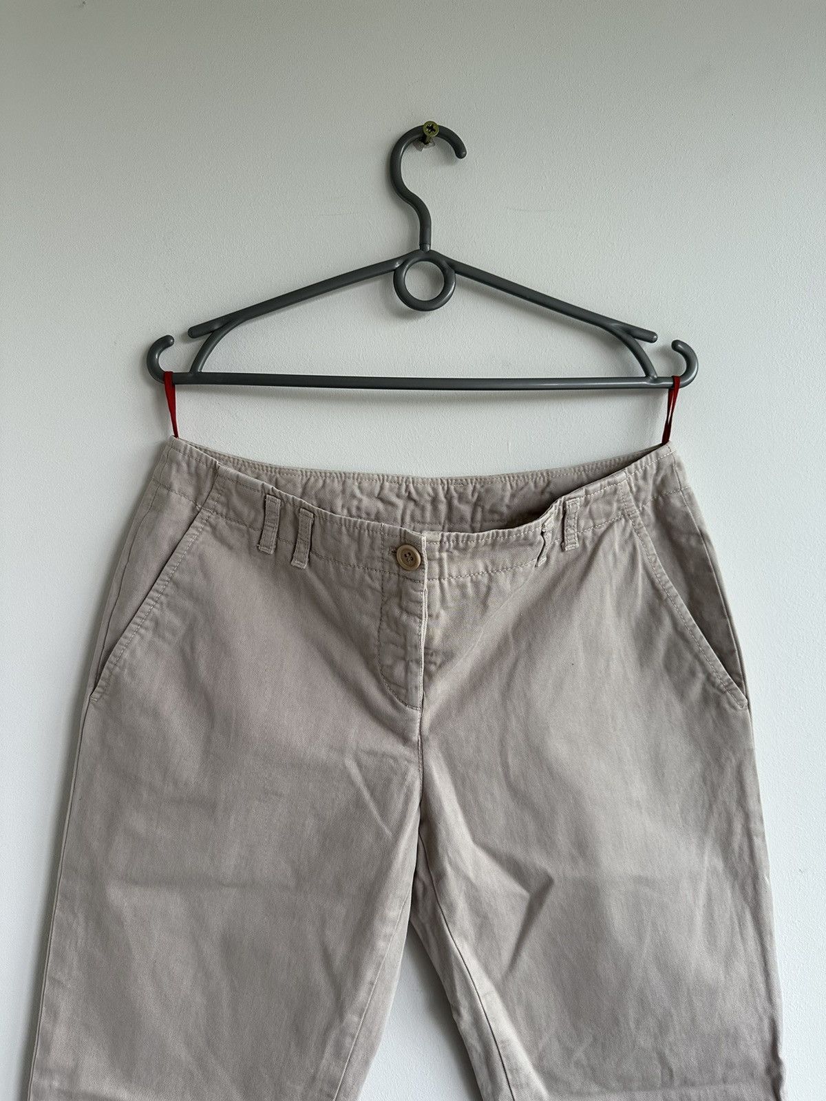 Prada 2003 Prada Cotton Beige Bootcut Chino Pants Women Size IT 42 Size 28" / US 6 / IT 42 - 4 Thumbnail