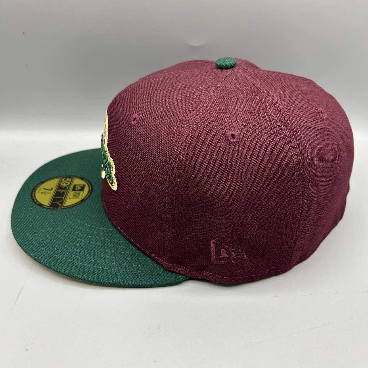 New Era Milwaukee Brewers Hat Men 7 1/2 Red Green MLB Fitted Cap New Size ONE SIZE - 5 Thumbnail
