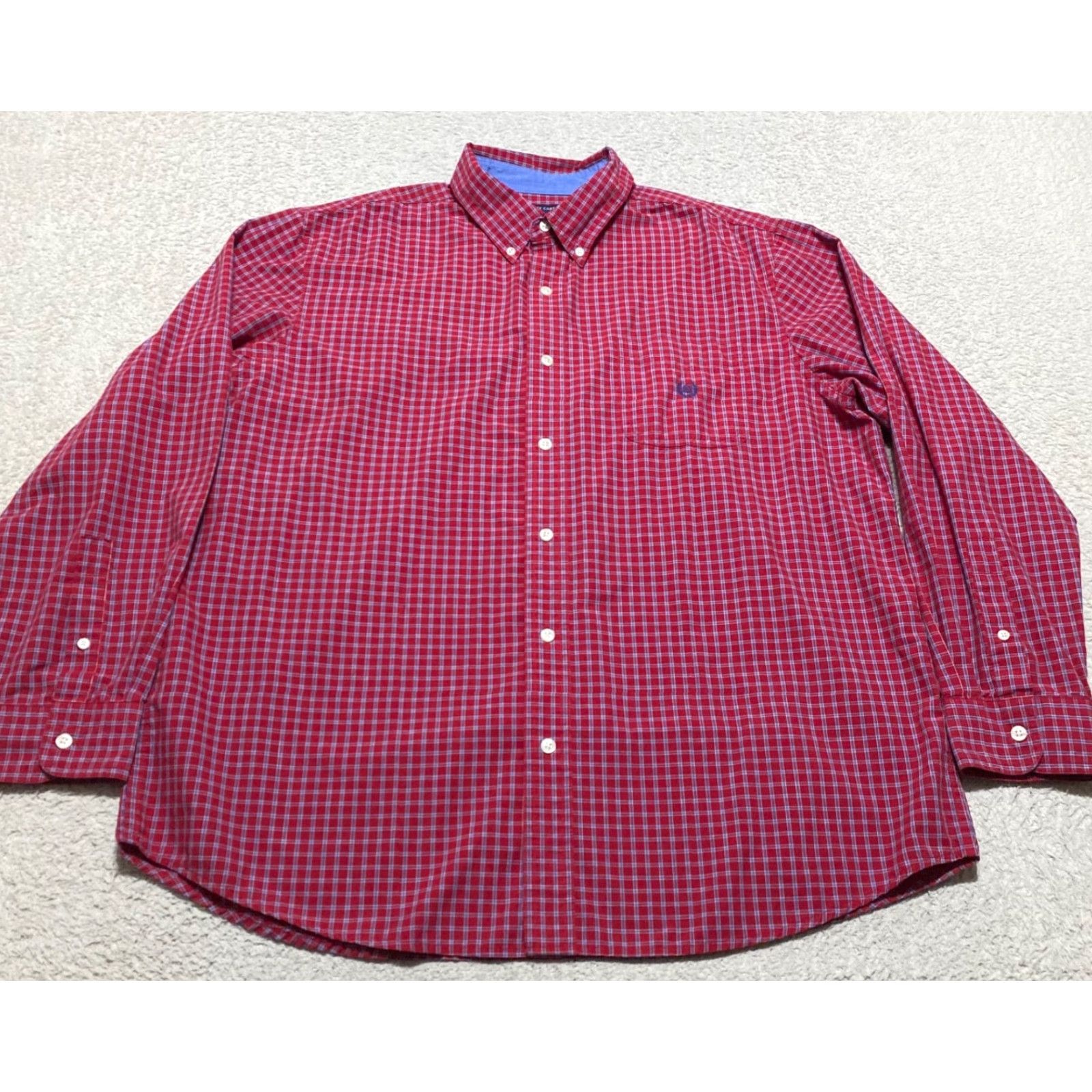 Chaps Ralph Lauren Chaps Mens XL Shirt Red Plaid Check Long Sleeve Button-Down Shirt Mens XL Red Plaid Check Button-Down Size US M / EU 48-50 / 2 - 2 Thumbnail
