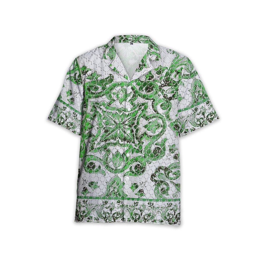 Designer Majolica-Print Hawaiian Shirt Size US M / EU 48-50 / 2 - 3 Thumbnail