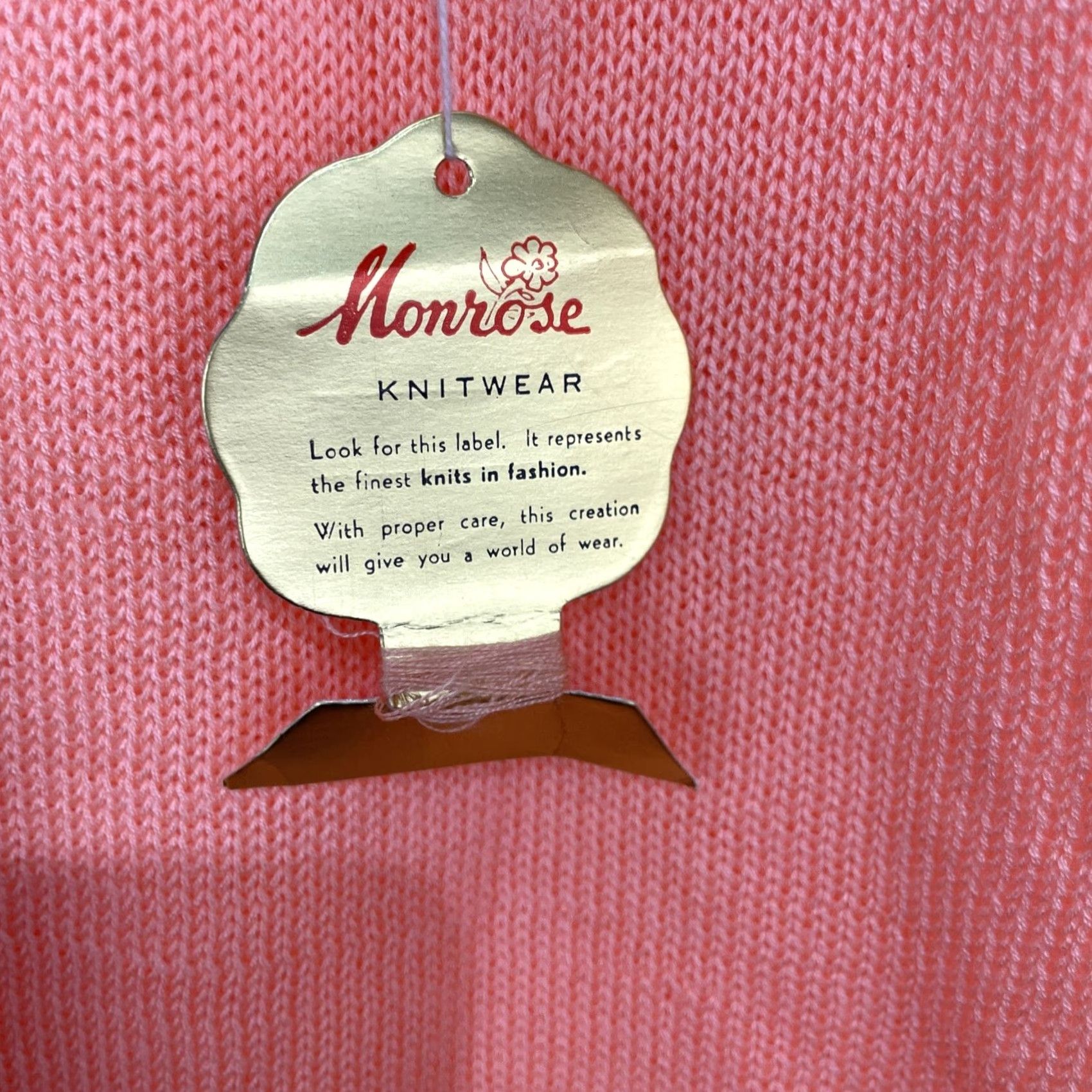 Vintage VINTAGE Lane Bryant Monrose Knitwear Sleeveless Vest Top Medium Peach Crochet V-Neck Tank Womens Size M / US 6-8 / IT 42-44 - 6 Thumbnail