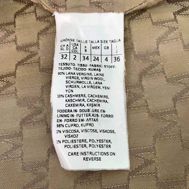 Max Mara Max Mara 101801 Sand Lapel Double Breasted Belted Coat Size XS / US 0-2 / IT 36-38 - 7 Thumbnail