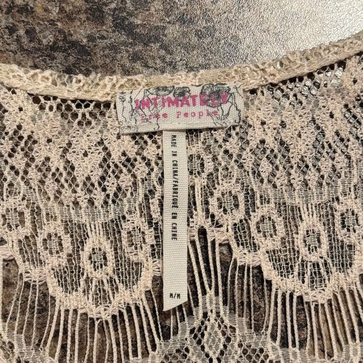 Free People Free People Peek A Boo Slip Dress Lace Sheer M Boho Coquette Size M / US 6-8 / IT 42-44 - 3 Thumbnail
