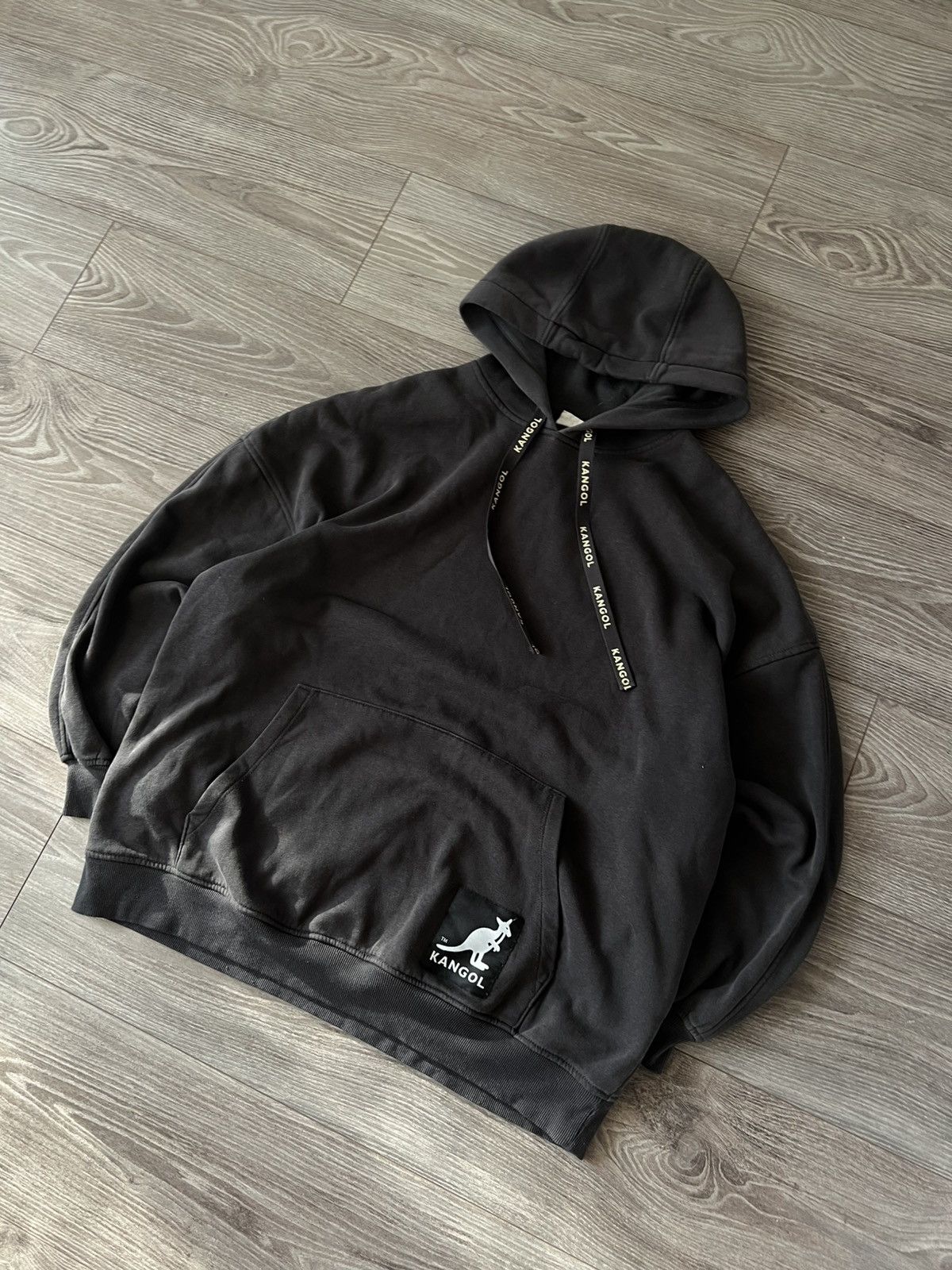 Designer × H&M × Kangol ‼️Rare Oversized Big Logo Kangol x H&M Distressed Hoodie‼️ Size US M / EU 48-50 / 2 - 14 Thumbnail
