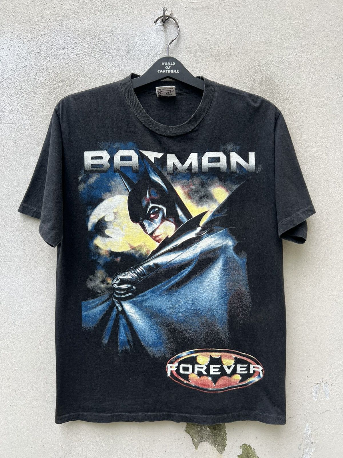 DC Comics × Vintage Vintage 90s Batman Forever Val Kilmer Bootleg Fade Black tee Size US L / EU 52-54 / 3 - 5 Thumbnail