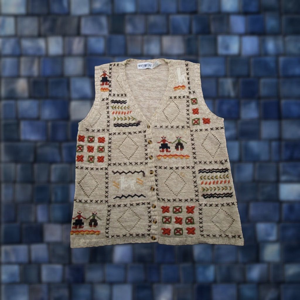 Vintage VINTAGE White Stag Sweater Vest Shirt? Size XXL / US 16-18 / IT 52-54 - 1 Thumbnail