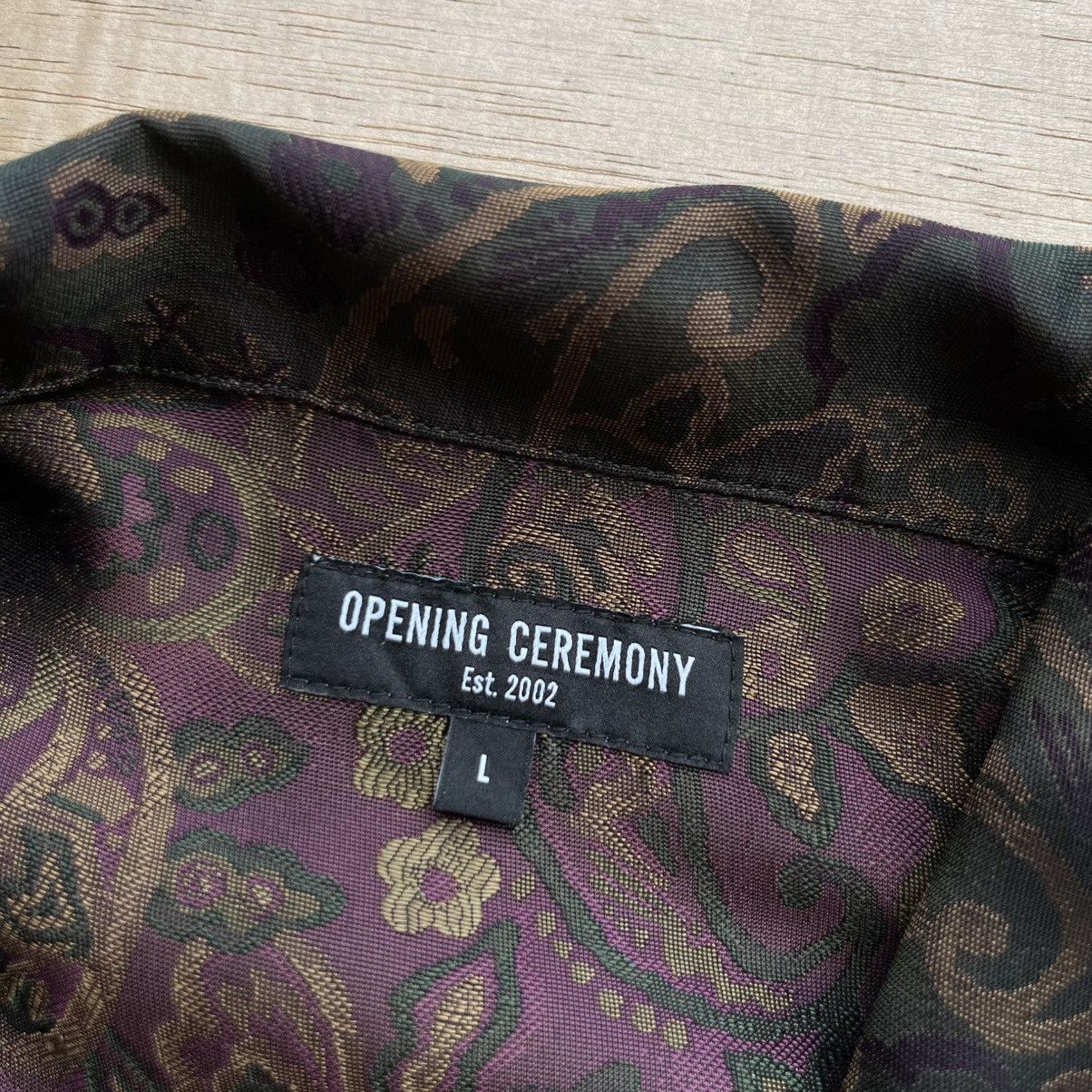 Comme des Garcons OPENING CEREMONY LINEN OPEN COLLAR PAISLEY & FLOWER LS Size US L / EU 52-54 / 3 - 4 Thumbnail