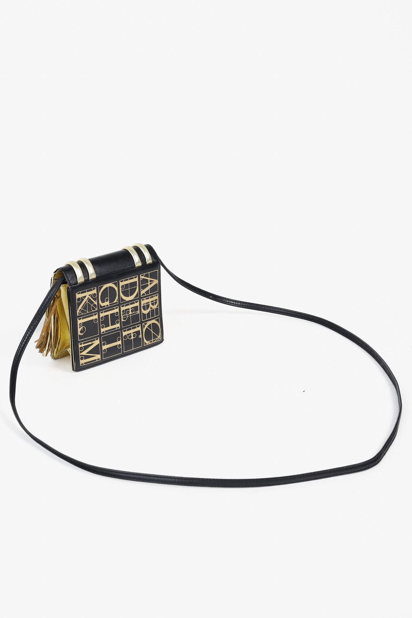 Paloma Picasso × Vintage Paloma Picasso 1980s Leather Golden Trim Book-Style Mini Bag Size ONE SIZE - 6 Thumbnail