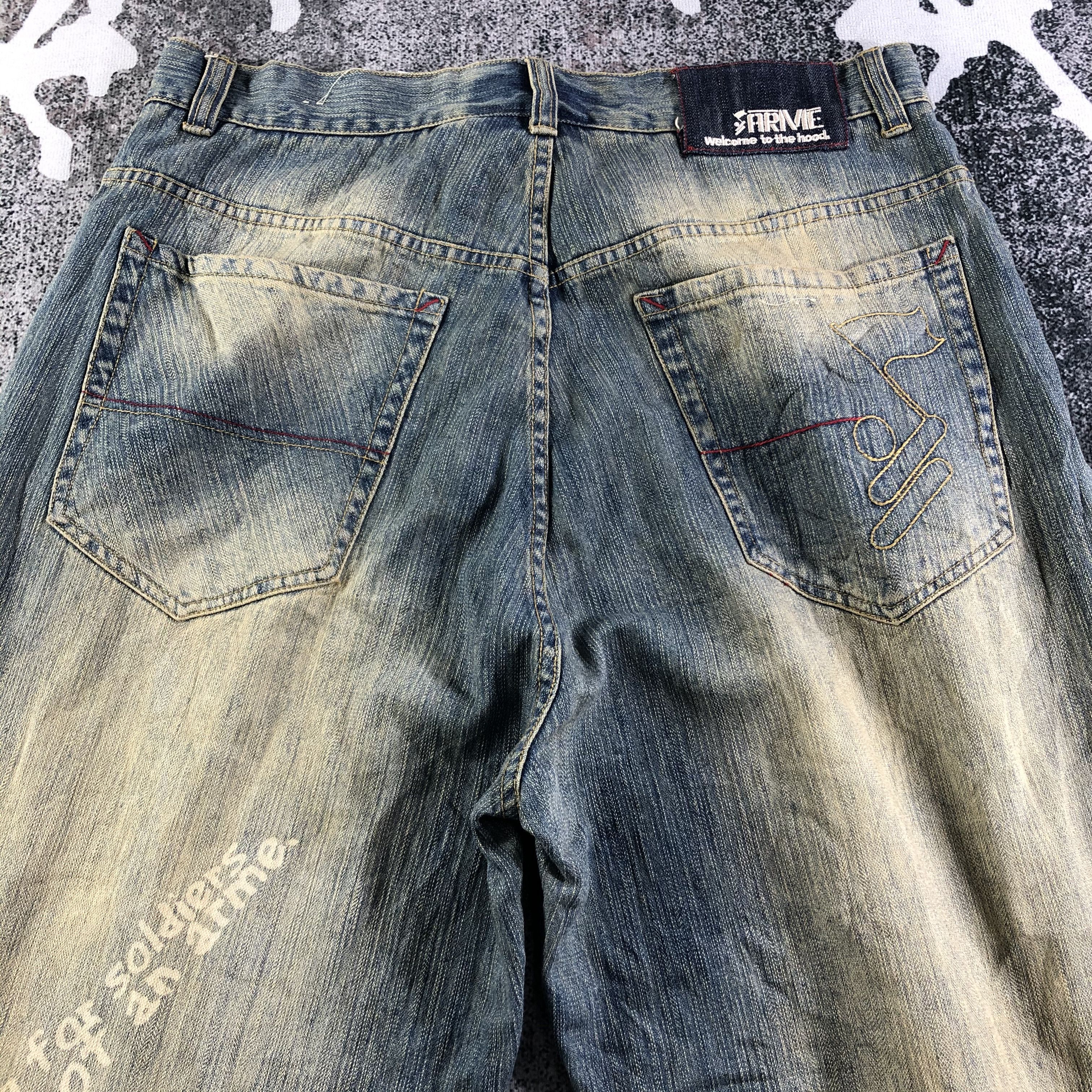 Japanese Brand Vintage Welcome To The Hood Baggy Jeans Printed Denim Size US 38 / EU 54 - 4 Thumbnail