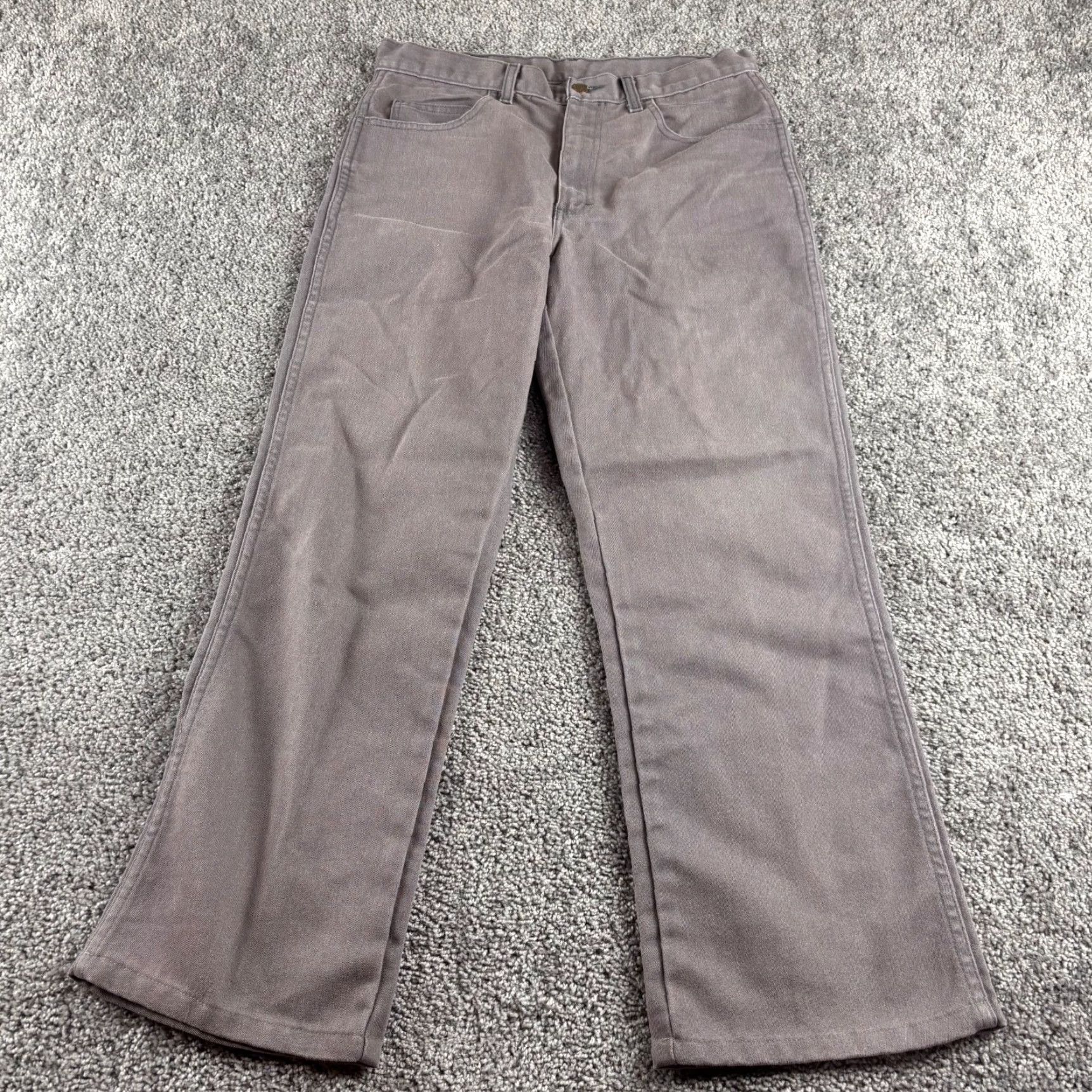 Denime VINTAGE Sheplers Mens Pants 32x28 Straight Leg Denim Gray Ranch Western 1990s Rockabilly Mens Size US 32 / EU 48 - 3 Thumbnail