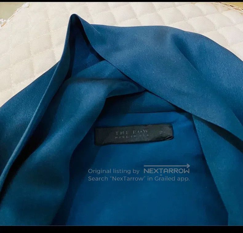 The Row The Row Dark blue wool and silk blazer Size S / US 4 / IT 40 - 7 Thumbnail