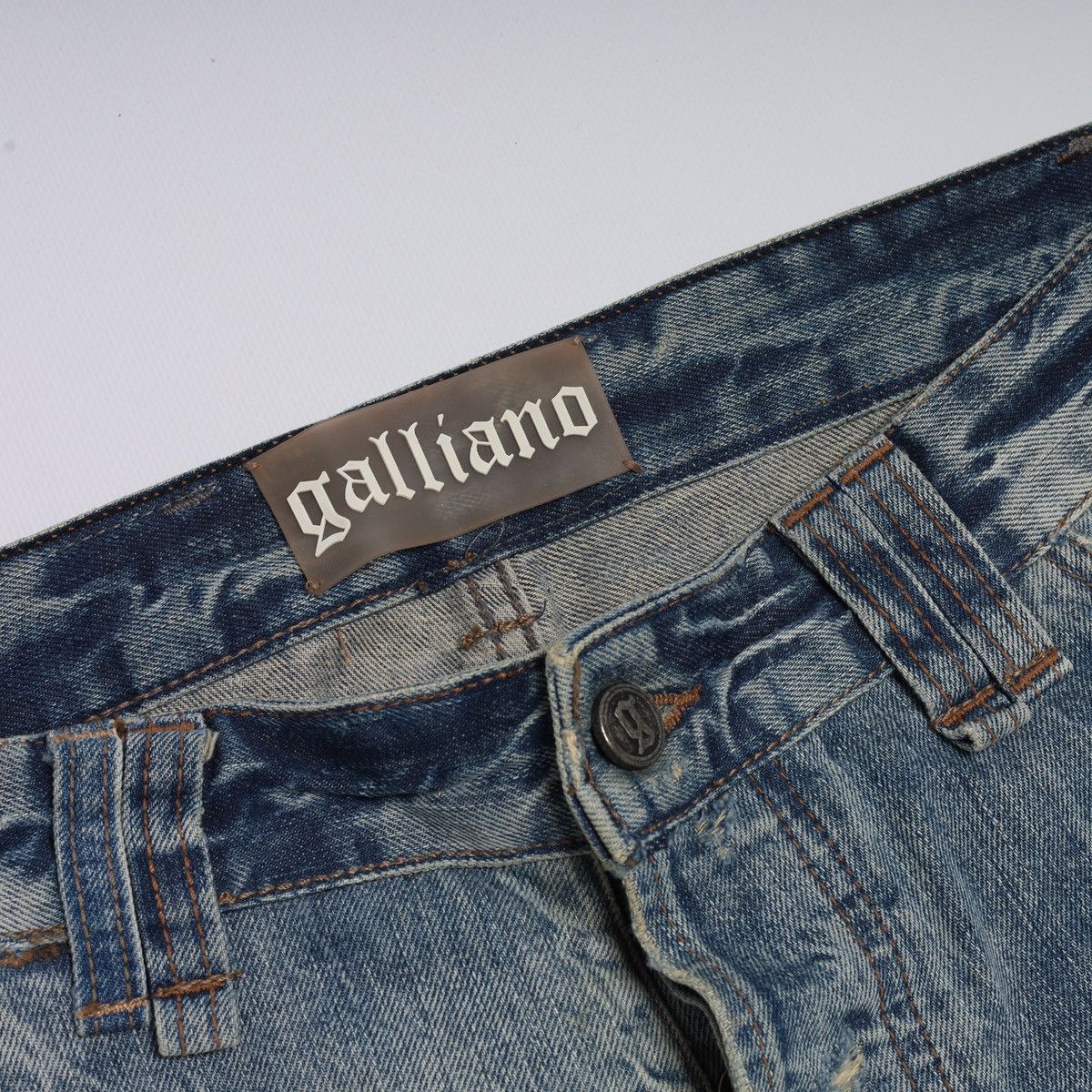 John Galliano Galliano Denim Jeans Pants Distressed Washed Mens Trousers Size US 32 / EU 48 - 7 Thumbnail