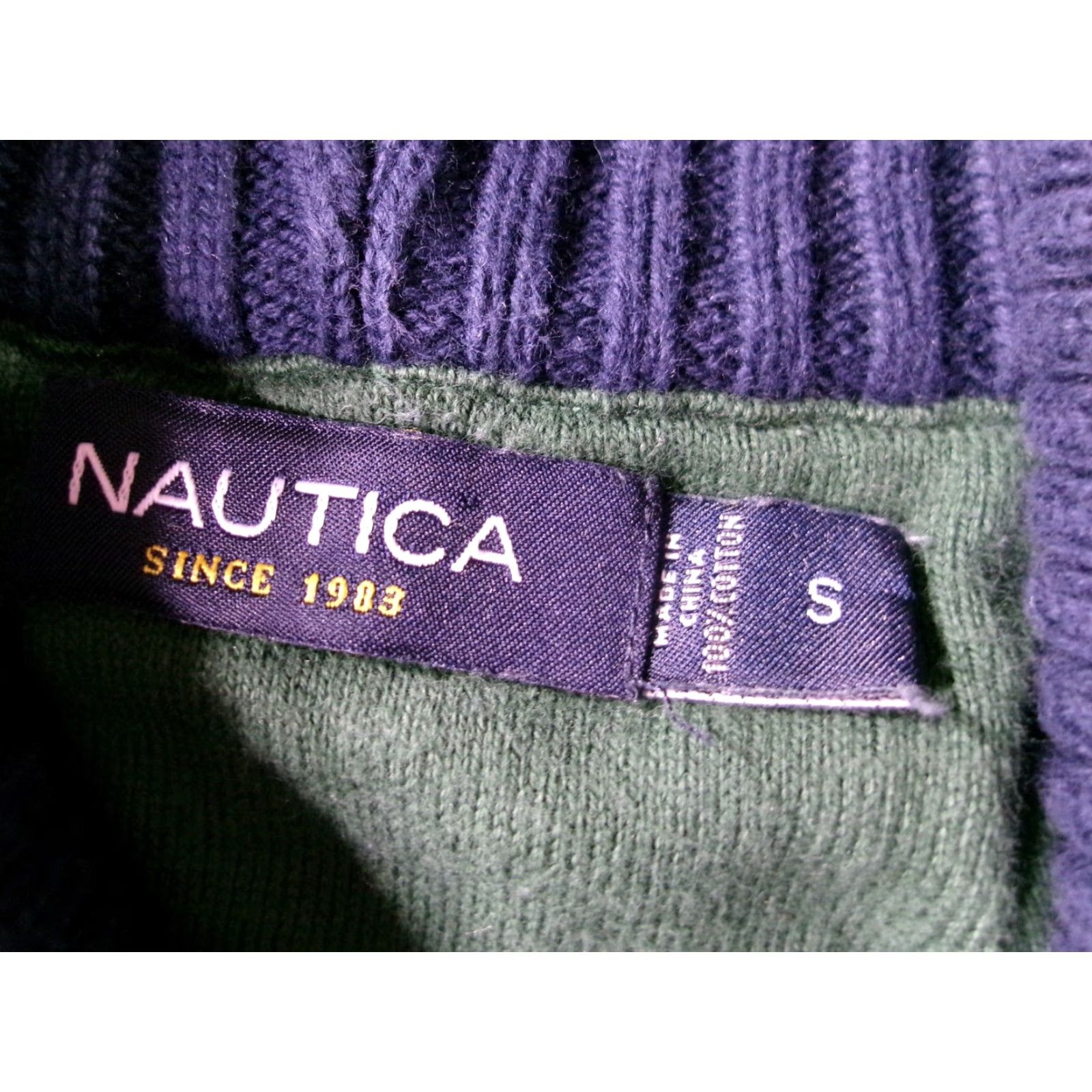 Nautica Nautica Sweater Shirt Mens Small Shawl Collar Pullover Fair Isle Knit Green (adjust if "Shirt" should be "Sweater" category) Size US S / EU 44-46 / 1 - 6 Thumbnail