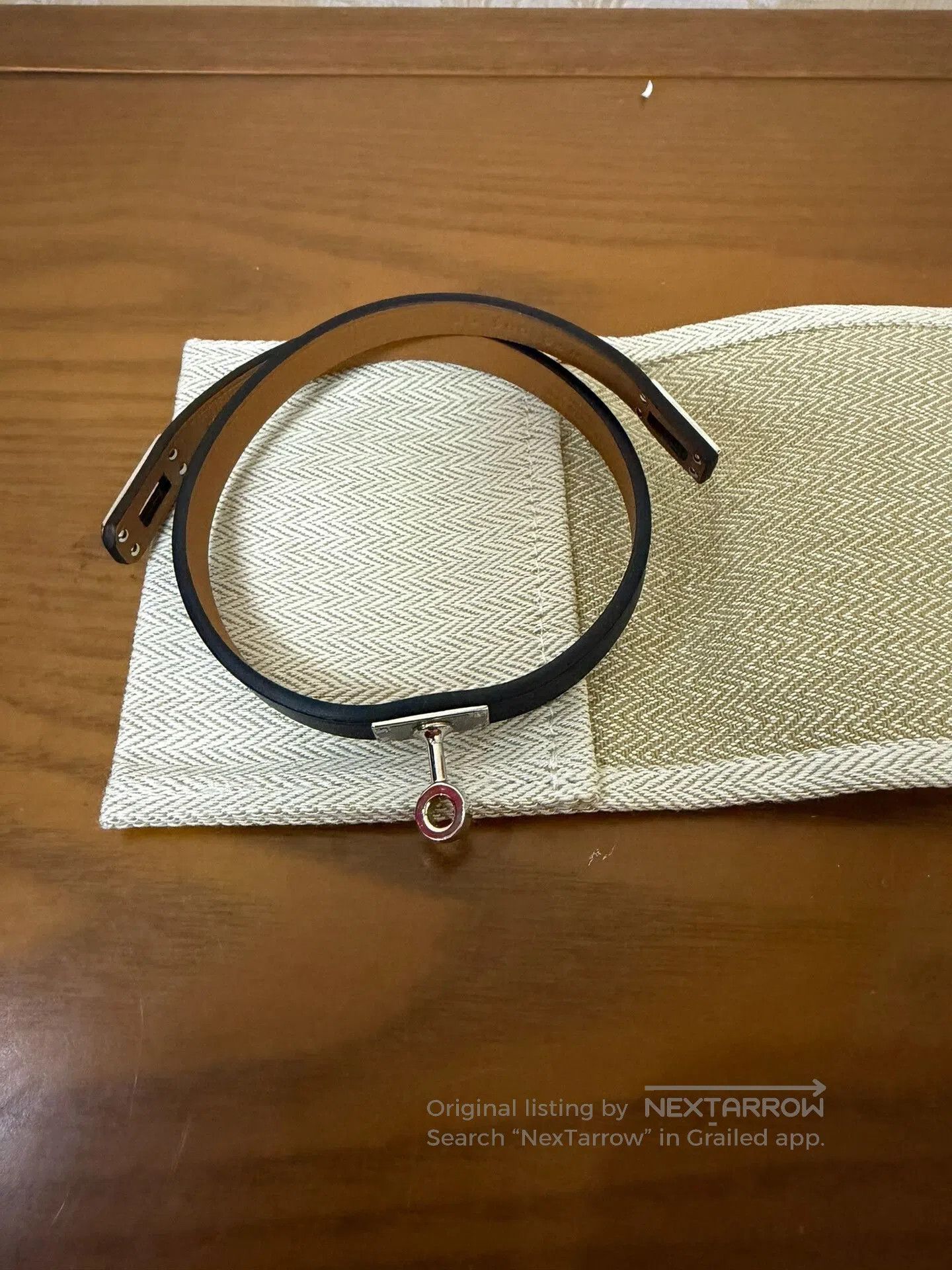 Hermes Hermes Kelly Black Brown Double Loop Bracelet. Size ONE SIZE - 1 Thumbnail
