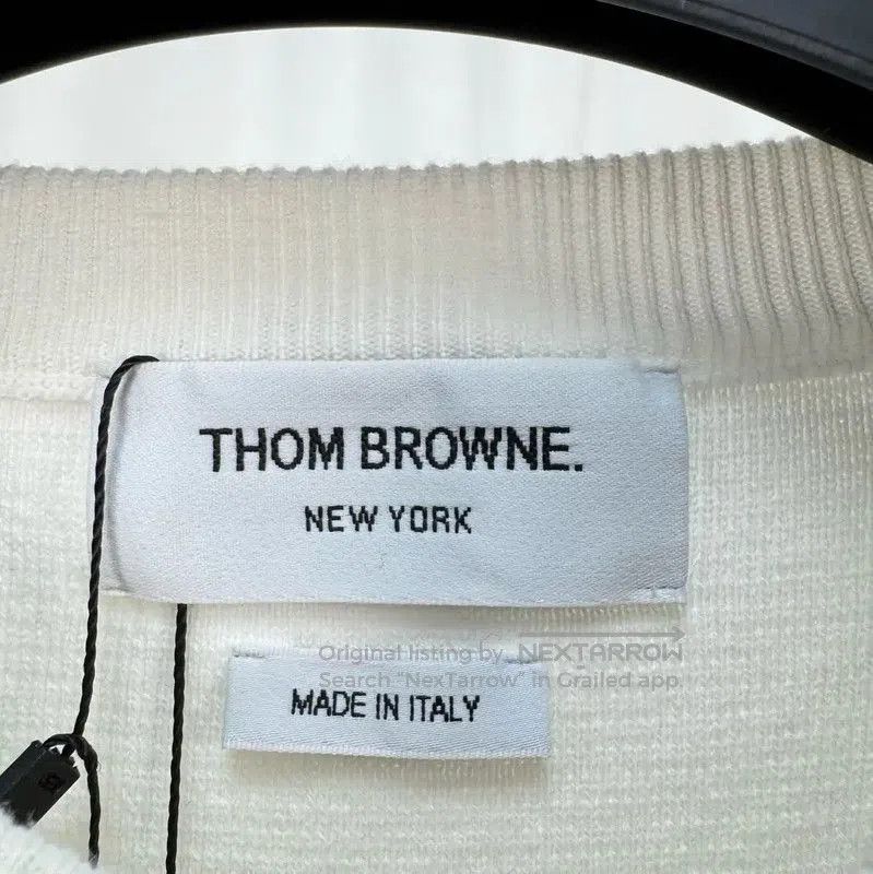 Thom Browne Thom Browne White Striped Long Sleeve Sweatshirt . Size S / US 4 / IT 40 - 6 Thumbnail