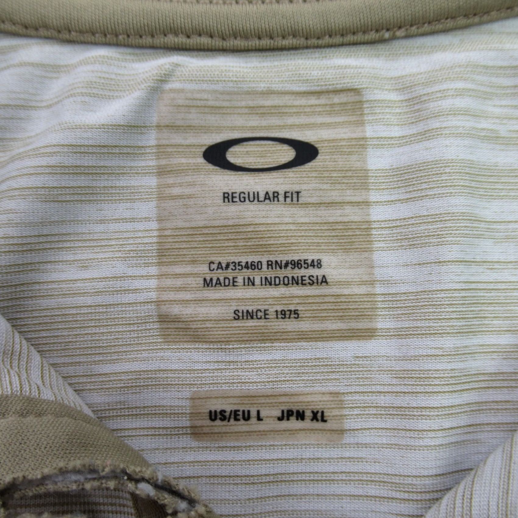 Oakley Oakley Polo Shirt Mens Large Beige Golfing Short Sleeve Lightweight Casual Size US L / EU 52-54 / 3 - 4 Thumbnail