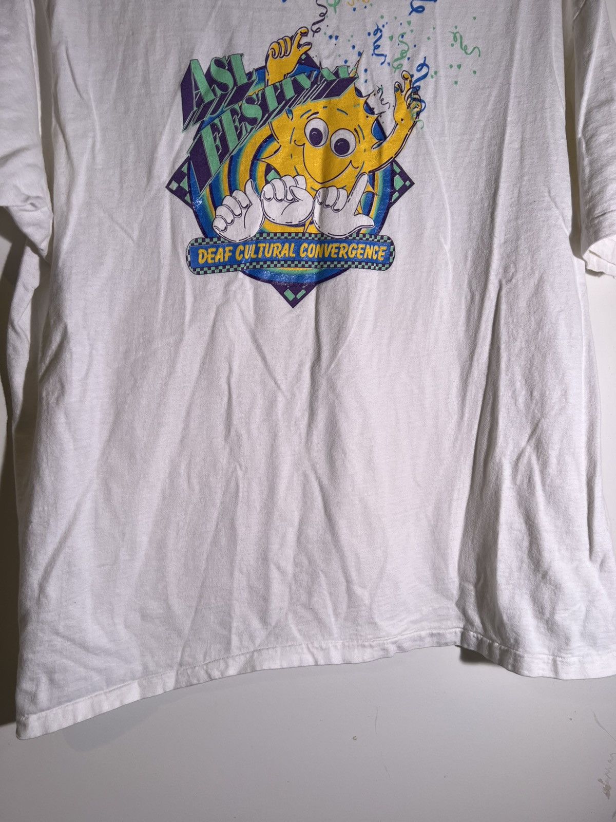 Vintage 80’s 90’s VTG Vintage ASL Festival Deaf Art Retro Tee Shirt Size US XL / EU 56 / 4 - 4 Thumbnail