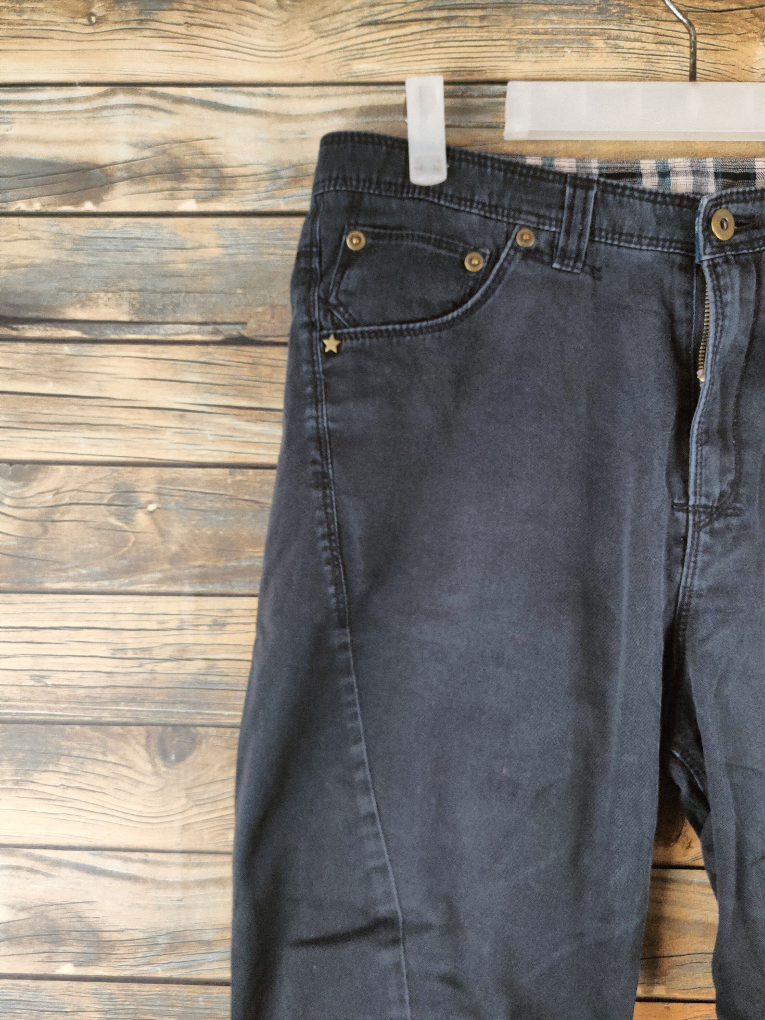Japanese Brand DL Retro Girl Black Multipocket Casual Pants #46-313 Size 31" - 3 Thumbnail