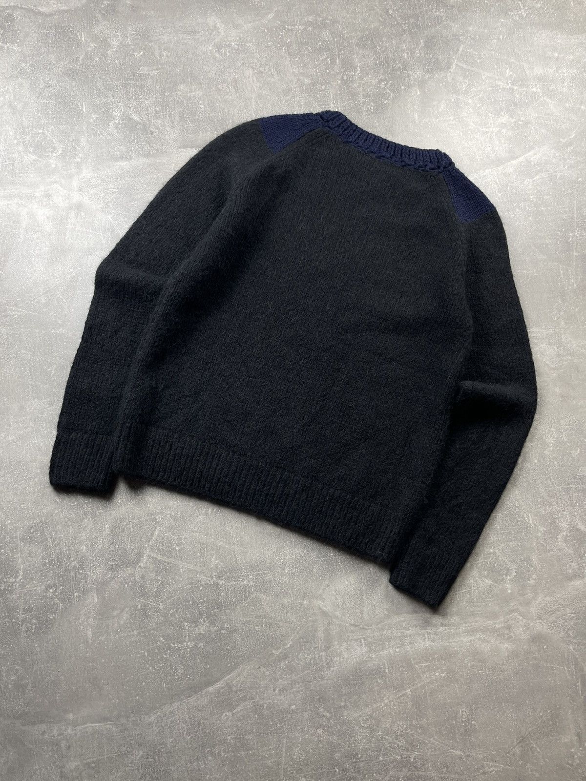 Dries Van Noten Dries Van Noten Alpaca Wool Knit Sweater Black Navy Size US L / EU 52-54 / 3 - 10 Thumbnail