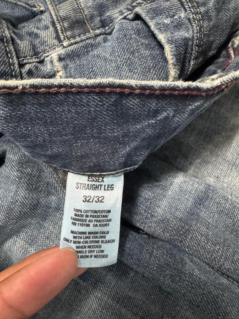 Japanese Brand Insane Aeropostale Mudwash Distressed Ripped Straight Leg Size US 33 - 14 Thumbnail