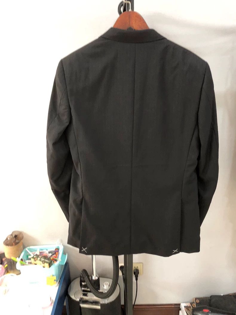 Givenchy Givenchy 100% Wool Men's Black Stripe Suit Jacket Size US M / EU 48-50 / 2 - 2 Thumbnail