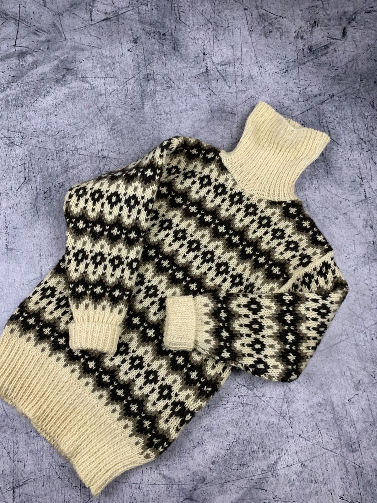 Vintage Vintage Fair Isle Wool Norwegian Sweater High Neck 90’s Size US XS / EU 42 / 0 - 7 Thumbnail