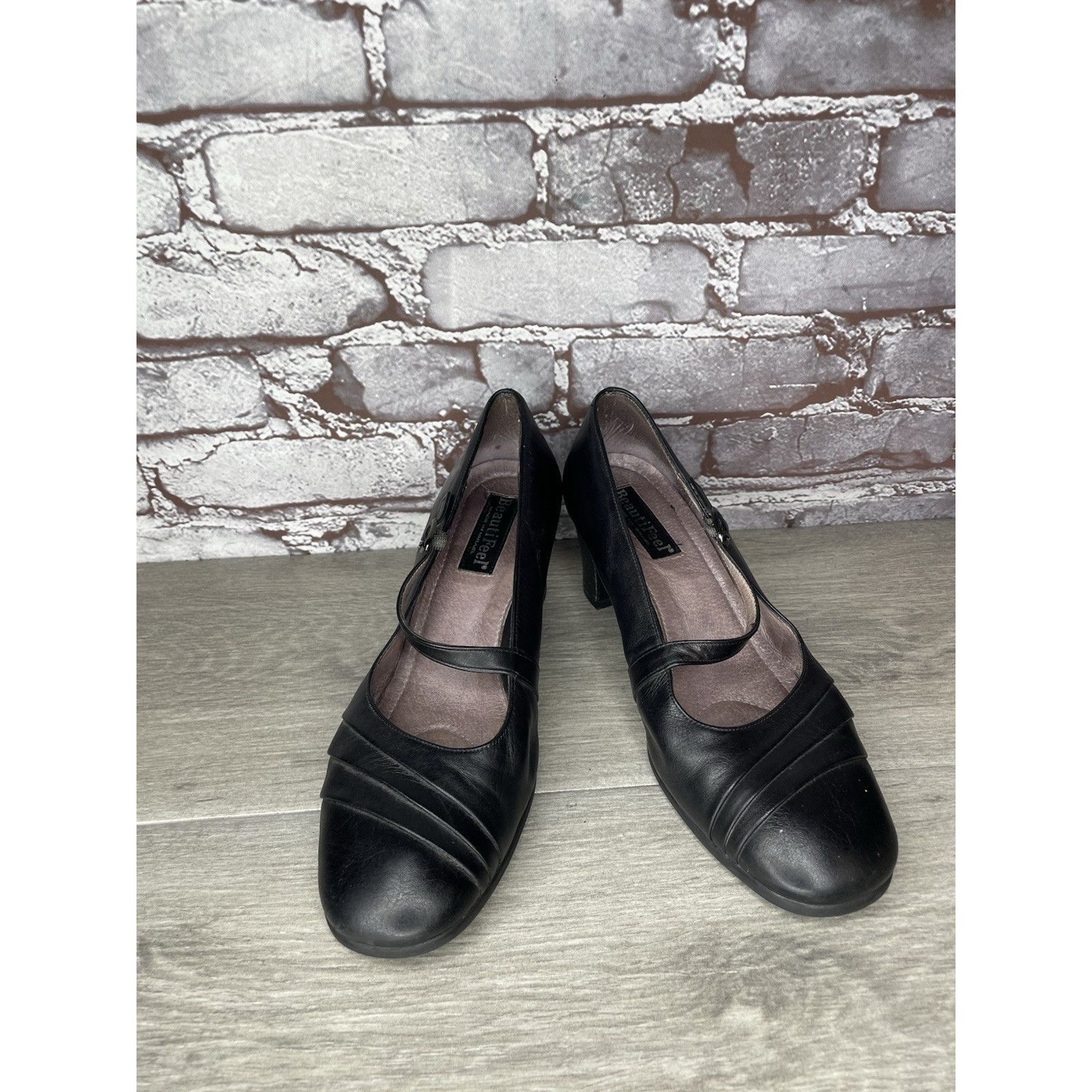 Beautiful Ful BeautiFeel Classic Black Mary Jane Heels Ankle Strap Latex S Size US 8 / IT 38 - 2 Thumbnail