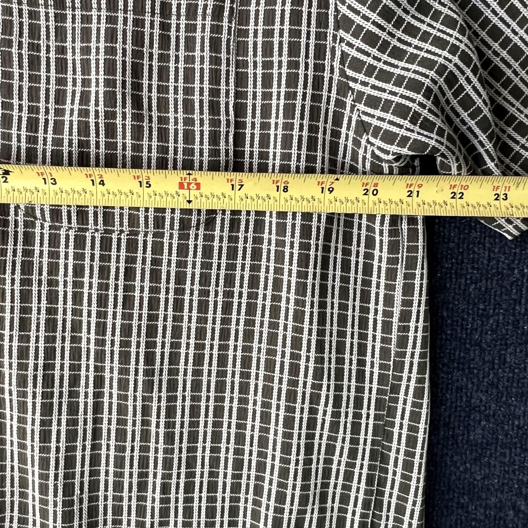 Vintage John Henry Shirt Mens XL Green Windowpane Short Sleeve Button Front Pocket Top Size US XL / EU 56 / 4 - 7 Thumbnail