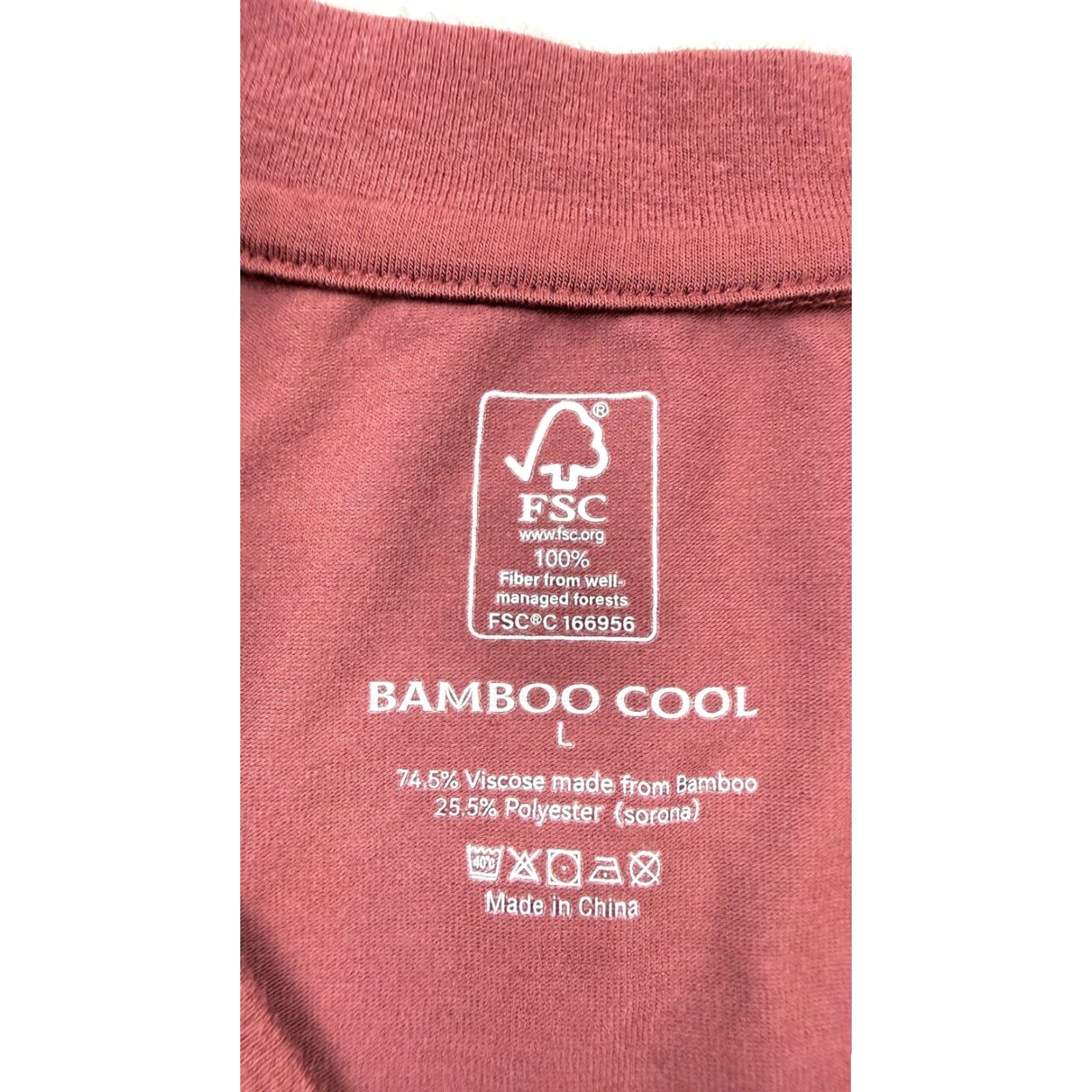 Vintage Bamboo Cool Dress Womens Large Red Shirt Bamboo Viscose Pocket Lounge Sleep Size L / US 10 / IT 46 - 3 Thumbnail