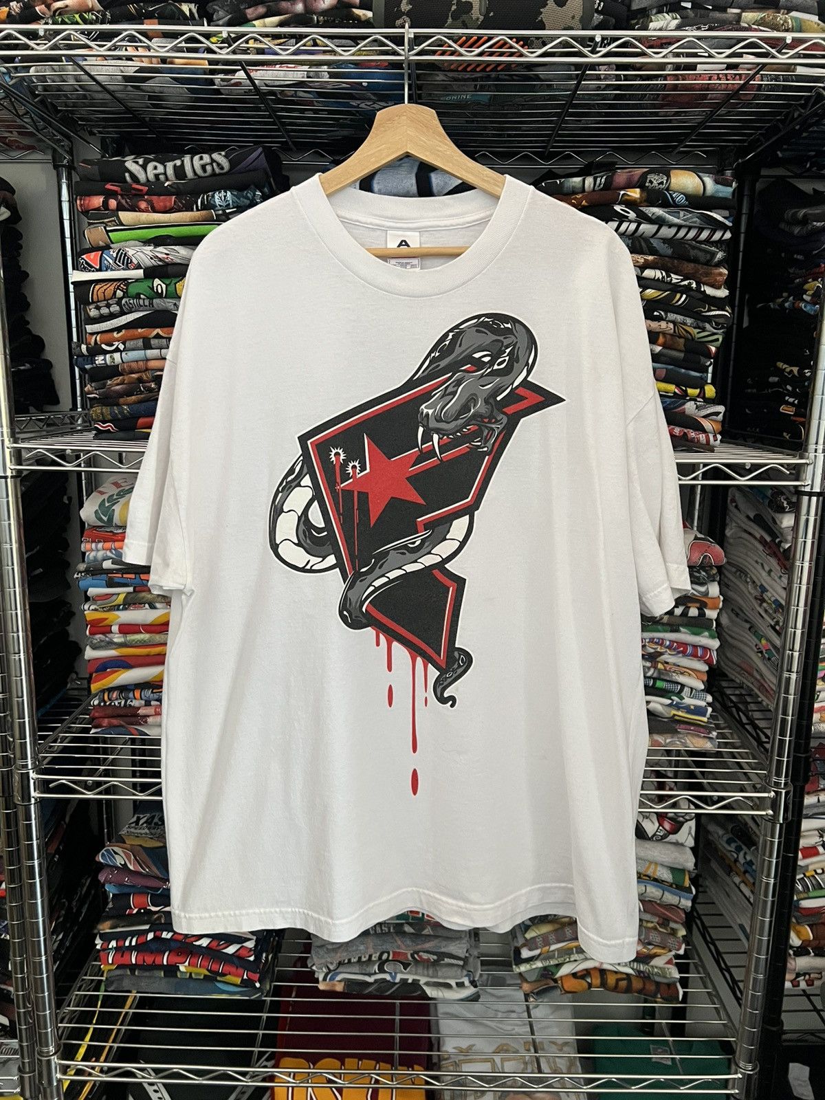 Famous Stars And Straps OG 2000s Famous Lethal Dose Snake Skate Tee Size US XXL / EU 58 / 5 - 1 Thumbnail