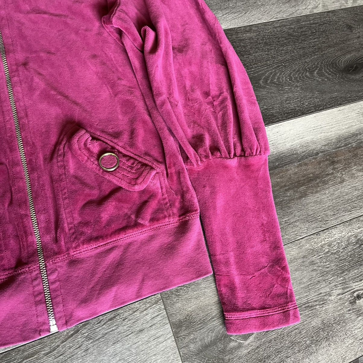 Juicy Couture × Juicy Couture Jeans × Vintage Vintage 2000s Juicy Couture Puff Sleeve Velour Track Jacket Size M / US 6-8 / IT 42-44 - 4 Thumbnail