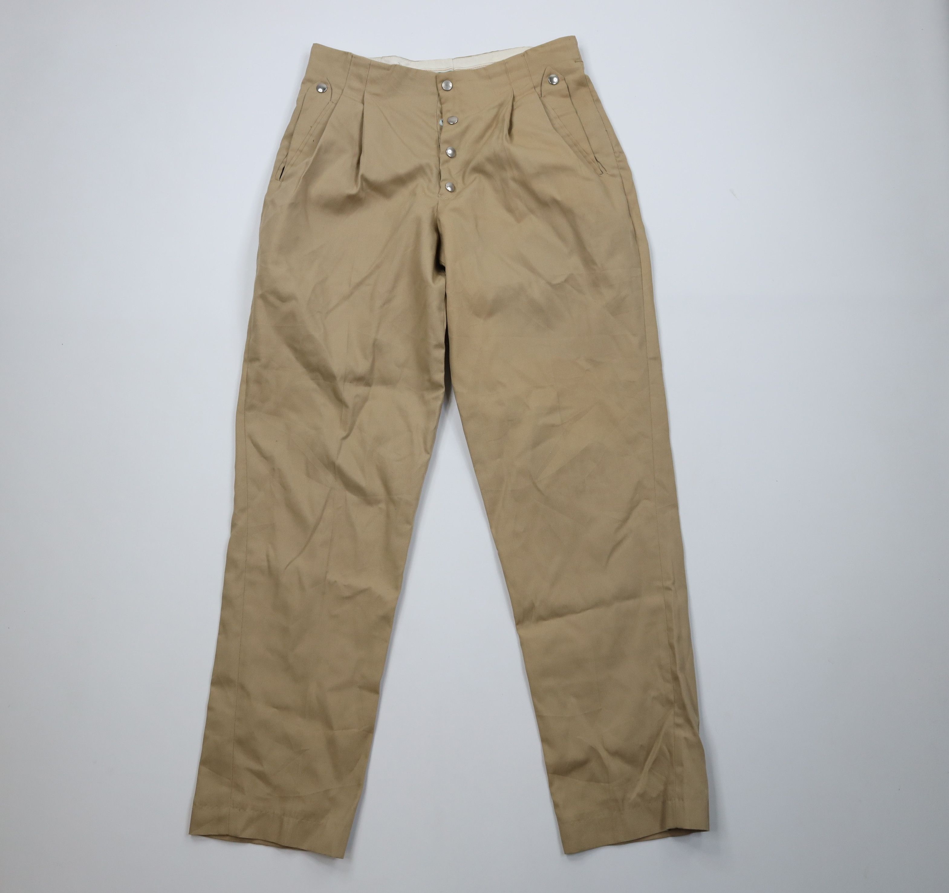 Vintage Vintage 90s Streetwear Custom Made Snap Button Chino Pants Size US 30 / EU 46 - 1 Thumbnail