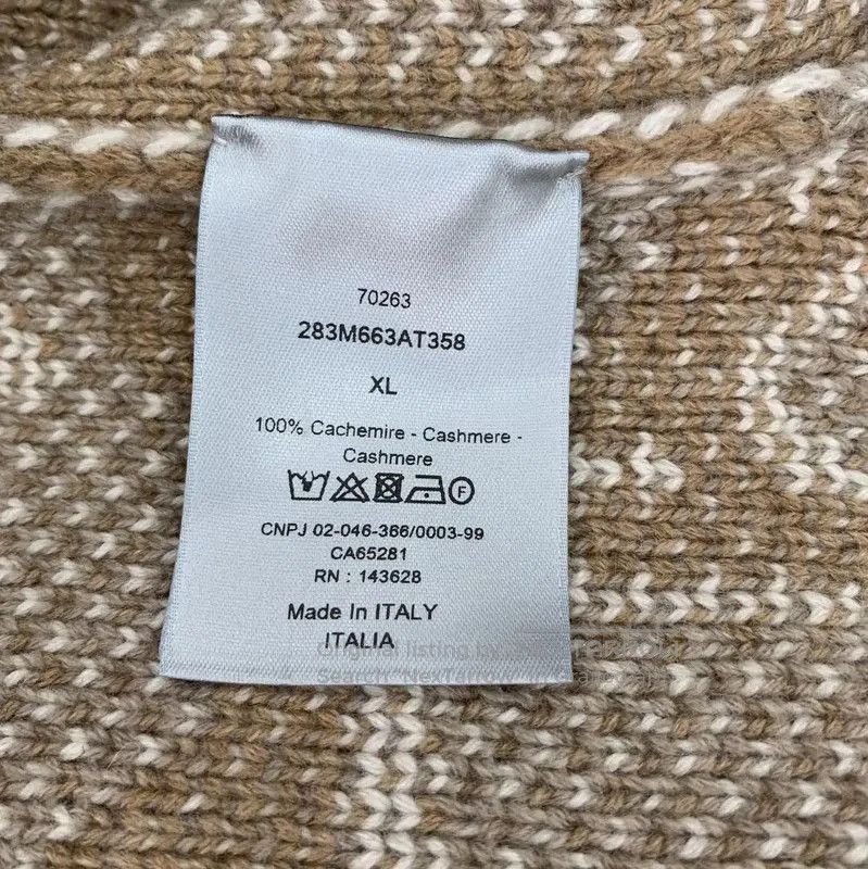 Dior Dior Brown Cashmere Pullover Sweater for Men . Size US XL / EU 56 / 4 - 8 Thumbnail