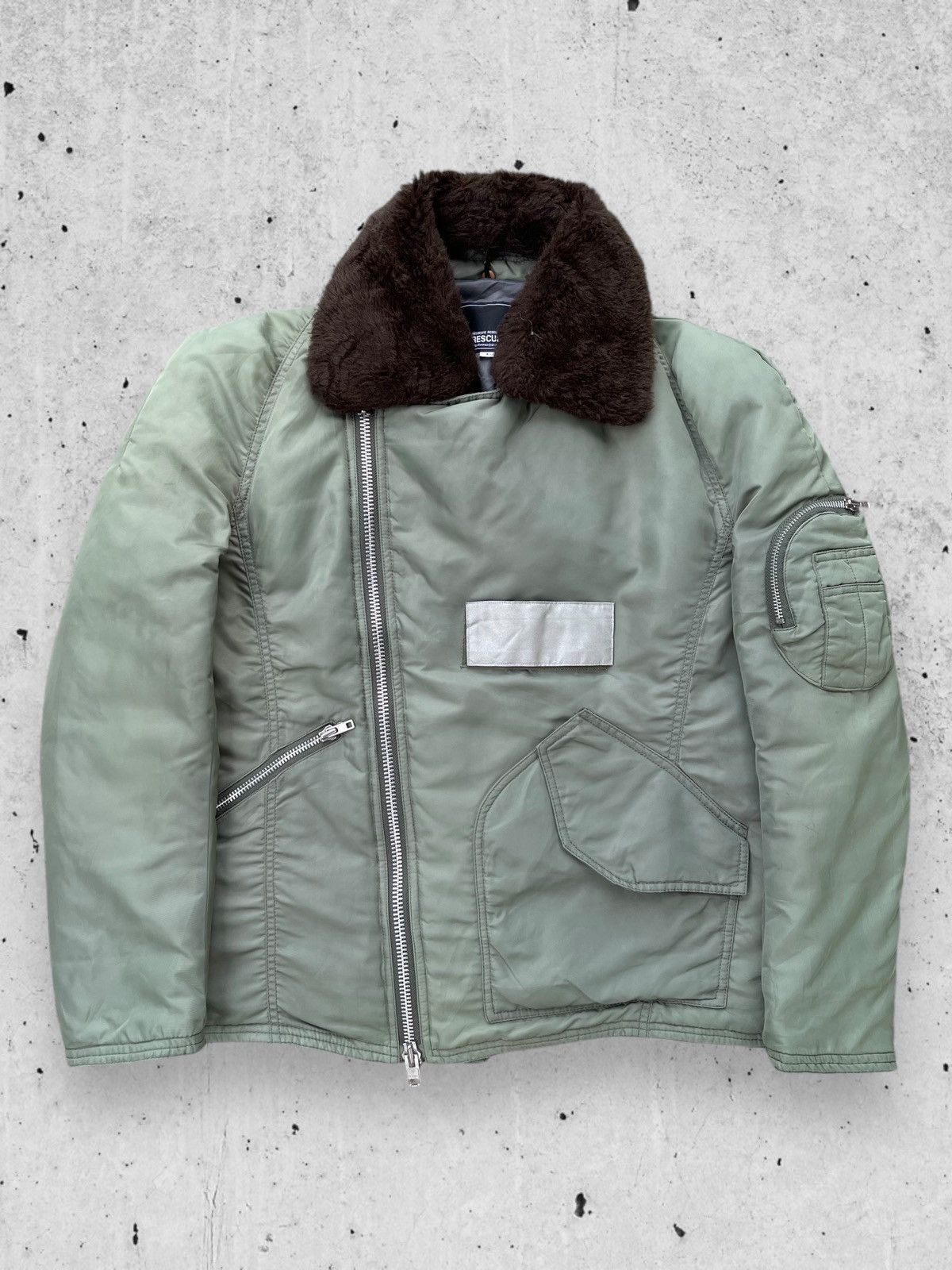 Japanese Brand 🔥RARE🔥 RESCUE SQUAD FUR COLLARED ZIPPER JACKET Size US L / EU 52-54 / 3 - 2 Thumbnail