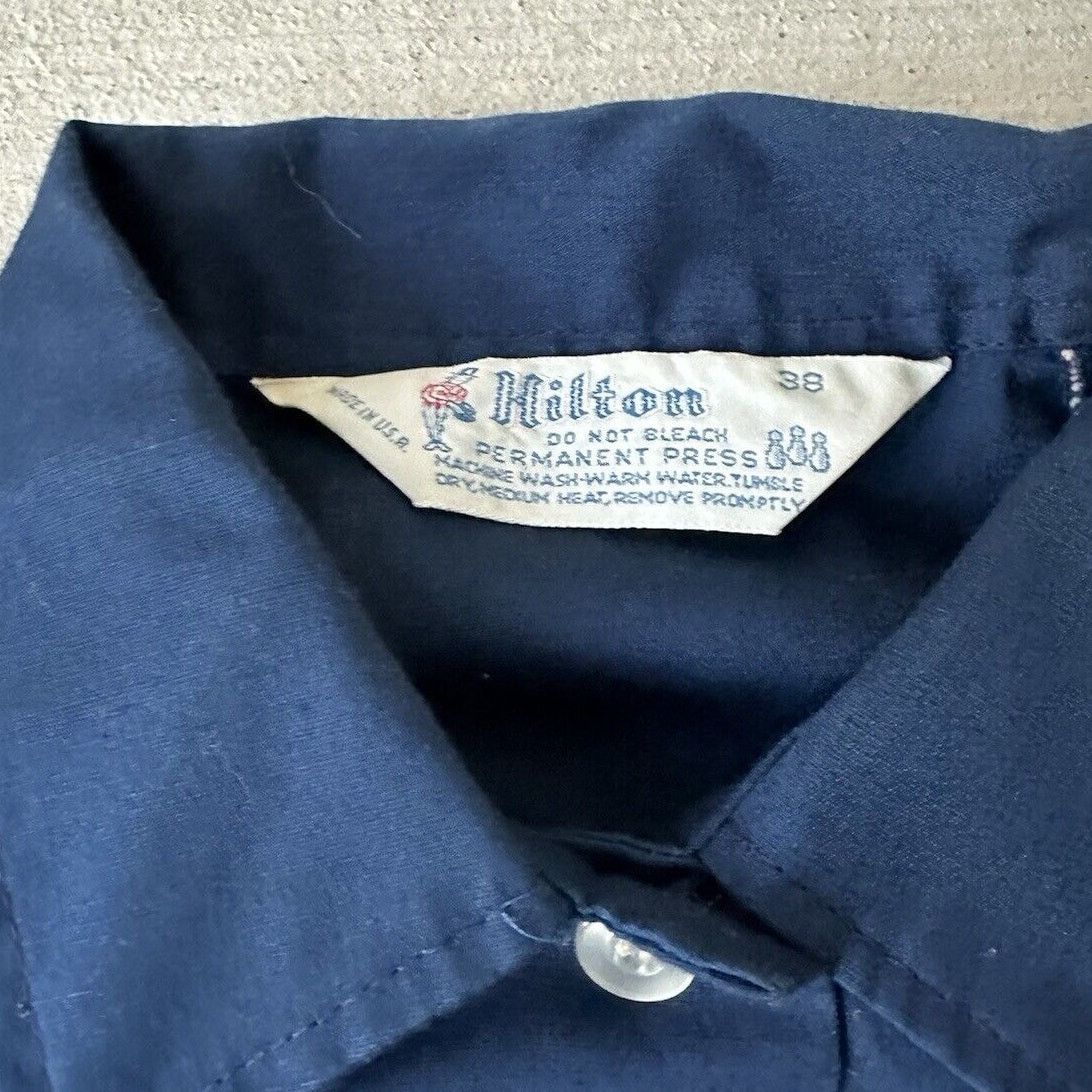 Vintage Vintage Hilton Womens Bowling Shirt Size 38 Blue 70s Button Size XS / US 0-2 / IT 36-38 - 4 Thumbnail