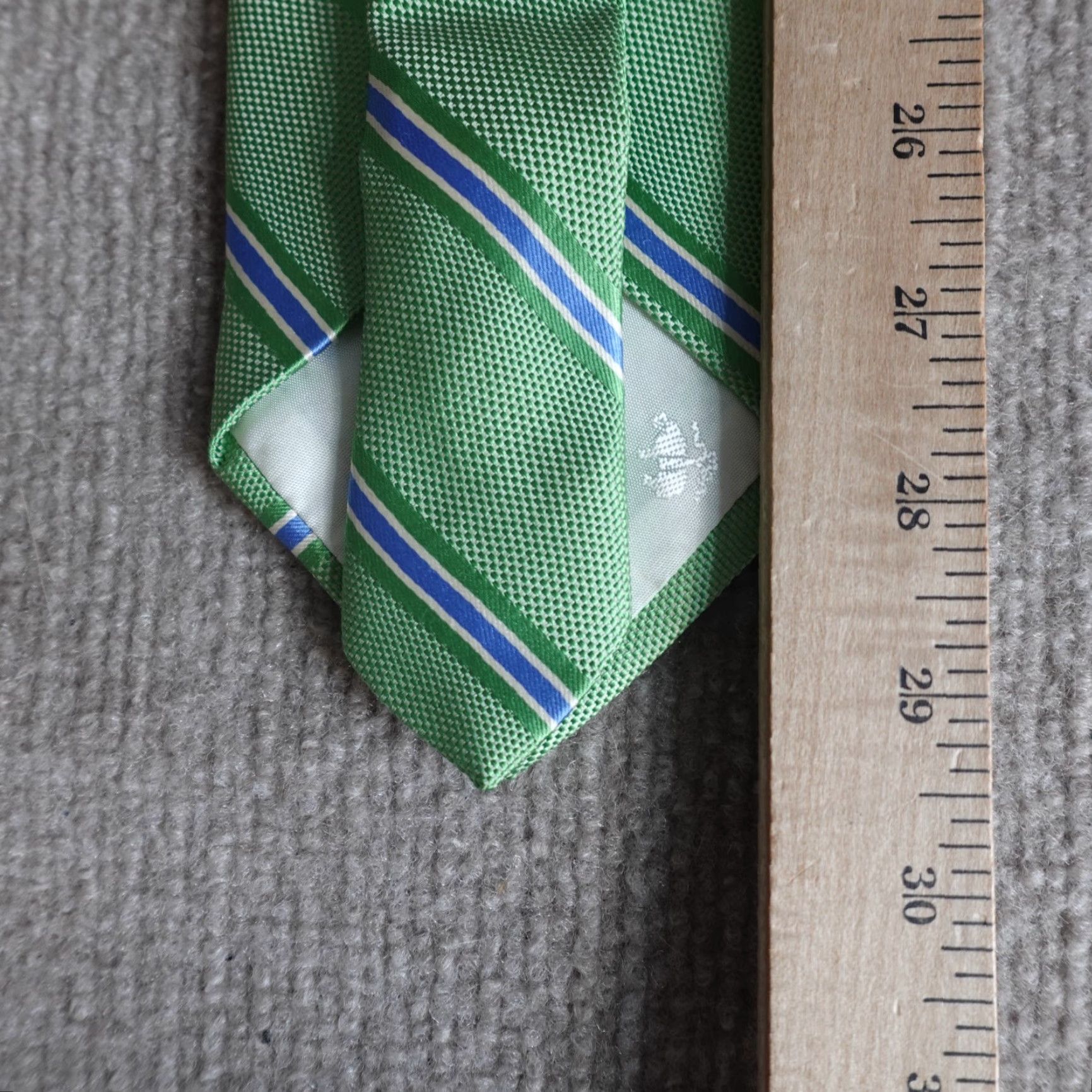 Brooks Brothers Brooks Brothers Tie Green Blue Repp Regimental Silk 57"-60" One Size United States Mens Vintage No N/A Size ONE SIZE - 6 Thumbnail