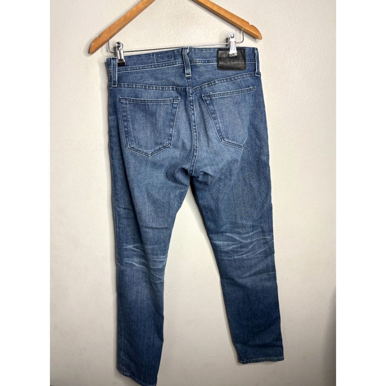 Vintage AG Adriano Goldschmied Jeans Men's 31 R The Tellis Modern Slim Denim Blue Size US 31 - 4 Thumbnail