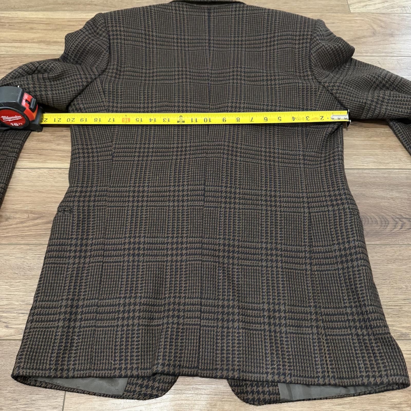 Hugo Boss Vintage 80s Hugo Boss Plaid Blazer Cashmere Loro Piana Size 36R - 7 Thumbnail