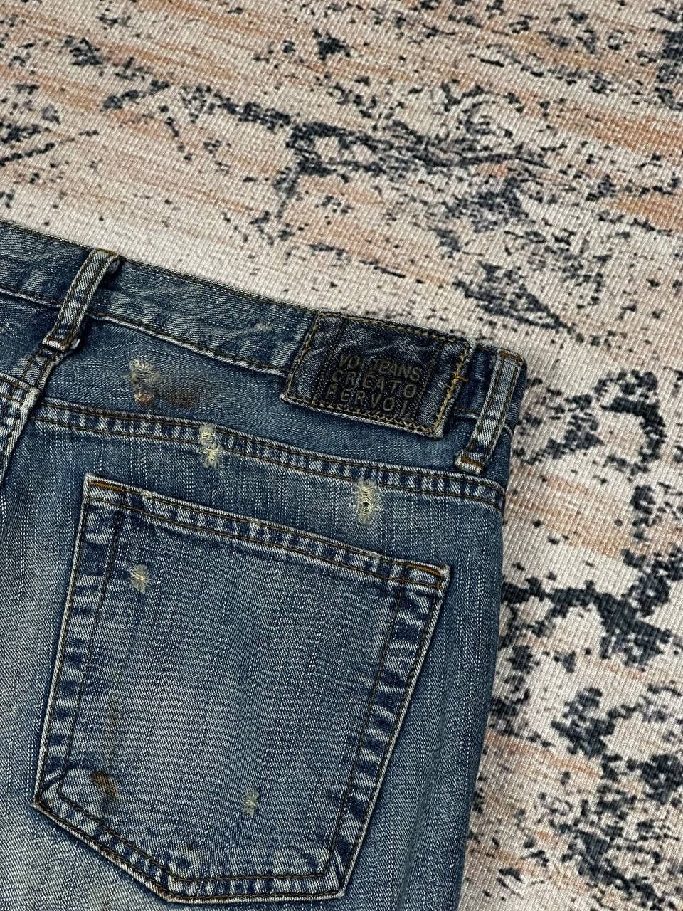 Japanese Brand Vintage Avant Garde Destroyed Punk Baggy Denim Jeans Size US 32 / EU 48 - 15 Thumbnail