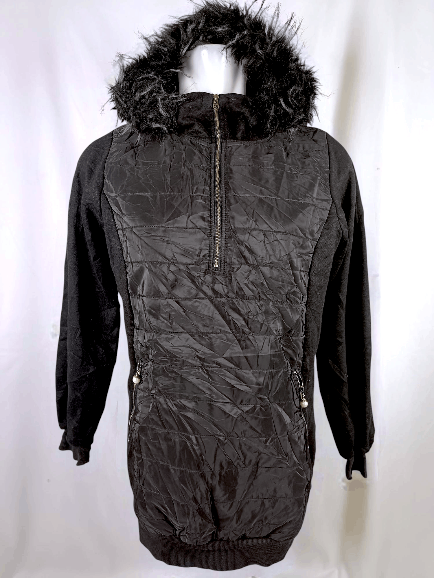 Other Crazy Black Half Zipper Fur Hoodie Lgb Style Size US L / EU 52-54 / 3 - 18 Thumbnail